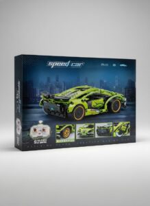 DIY RC Supercar Building Kit – 304 Pieces, 2.4GHz Remote Control Car
