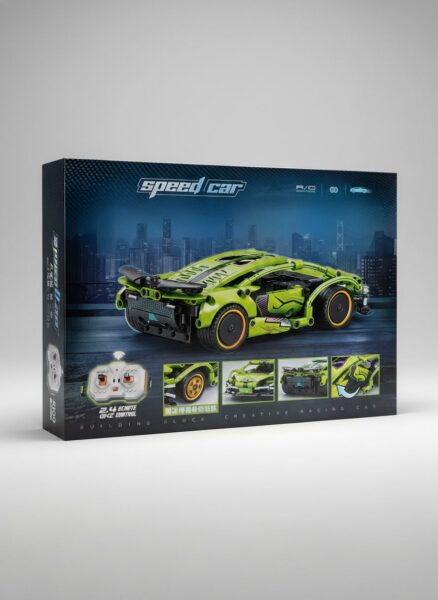 DIY RC Supercar Building Kit – 304 Pieces, 2.4GHz Remote Control Car