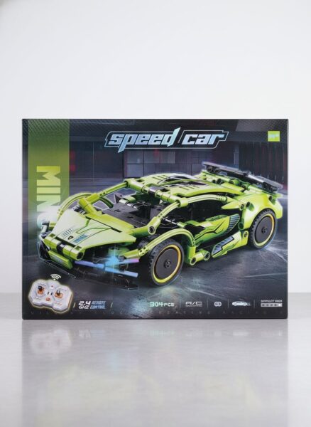 DIY RC Supercar Building Kit – 304 Pieces, 2.4GHz Remote Control Car